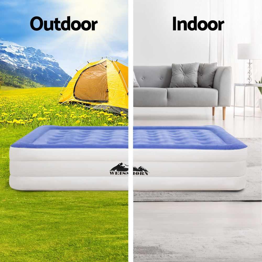 Weisshorn Air Mattress Single Inflatable Bed 46cm Cube Airbed