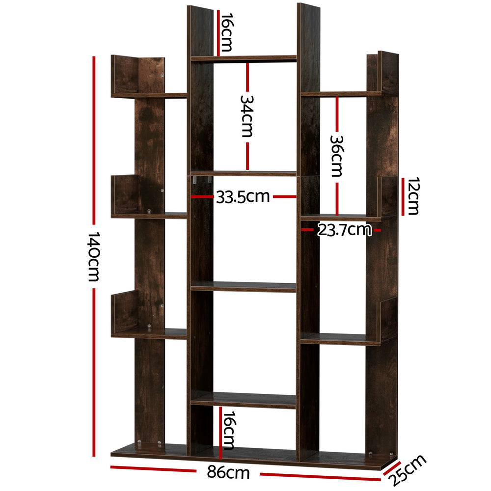 Artiss Tree-Shaped Bookshelf ROMI Walnut