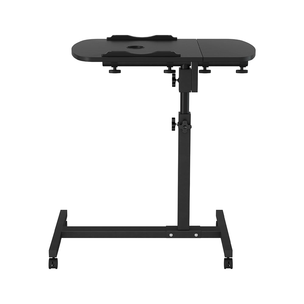 Artiss Laptop Table Desk Adjustable Stand With Fan - Black