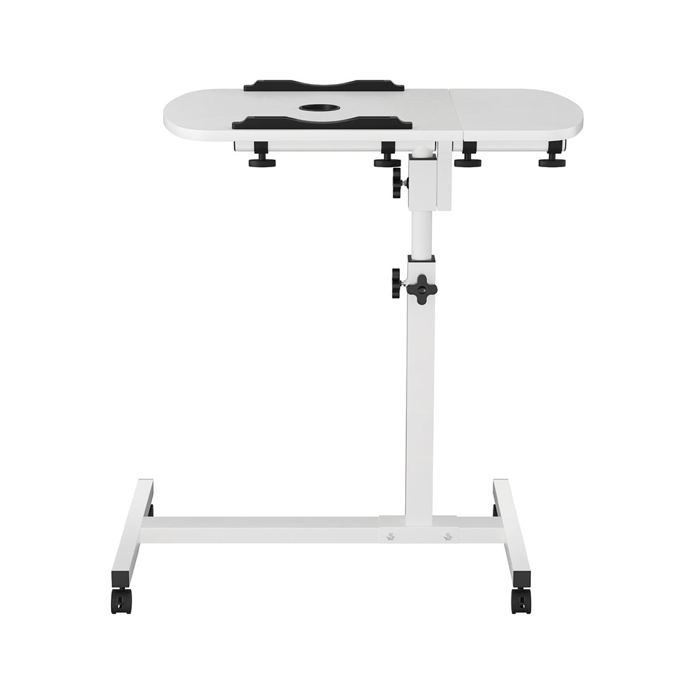 Artiss Laptop Table Desk Adjustable Stand With Fan - White