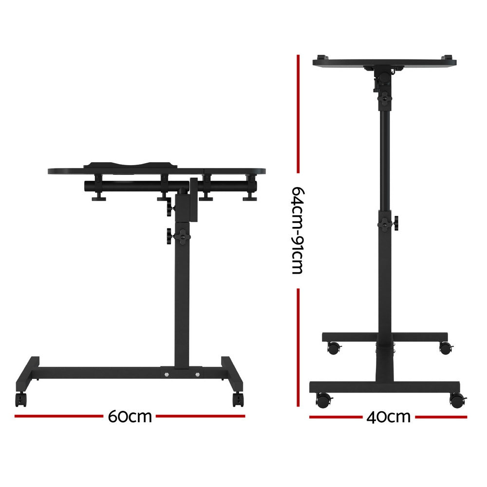 Artiss Laptop Table Desk Adjustable Stand - Black