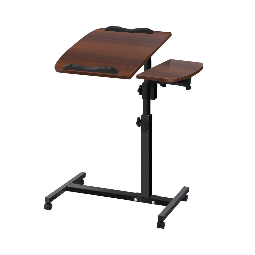 Artiss Laptop Table Desk Adjustable Stand - Walnut