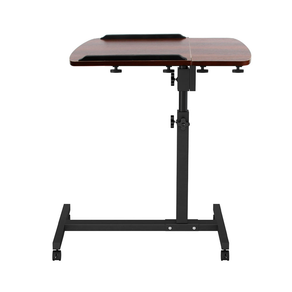 Artiss Laptop Table Desk Adjustable Stand - Walnut