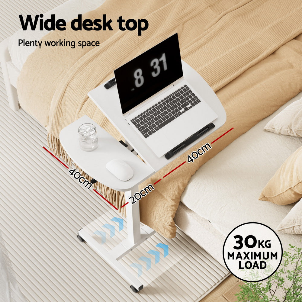 Artiss Laptop Table Desk Adjustable Stand - White