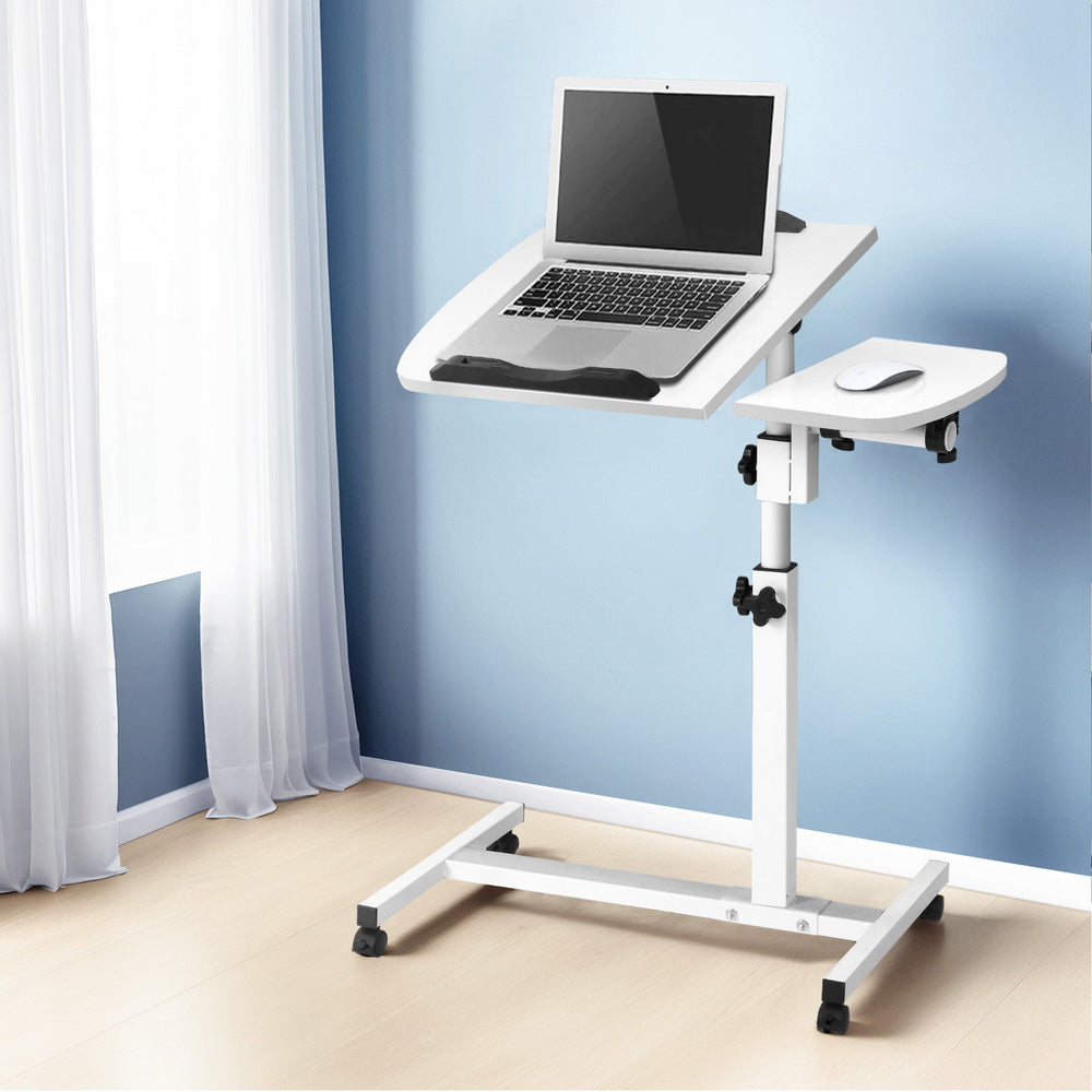 Artiss Laptop Table Desk Adjustable Stand - White