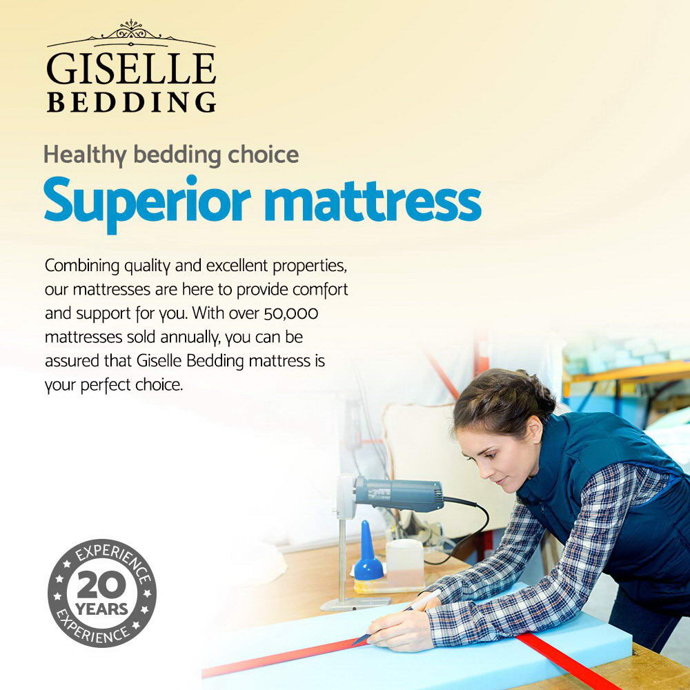 Giselle Bedding 34cm Mattress Bamboo Cover Queen