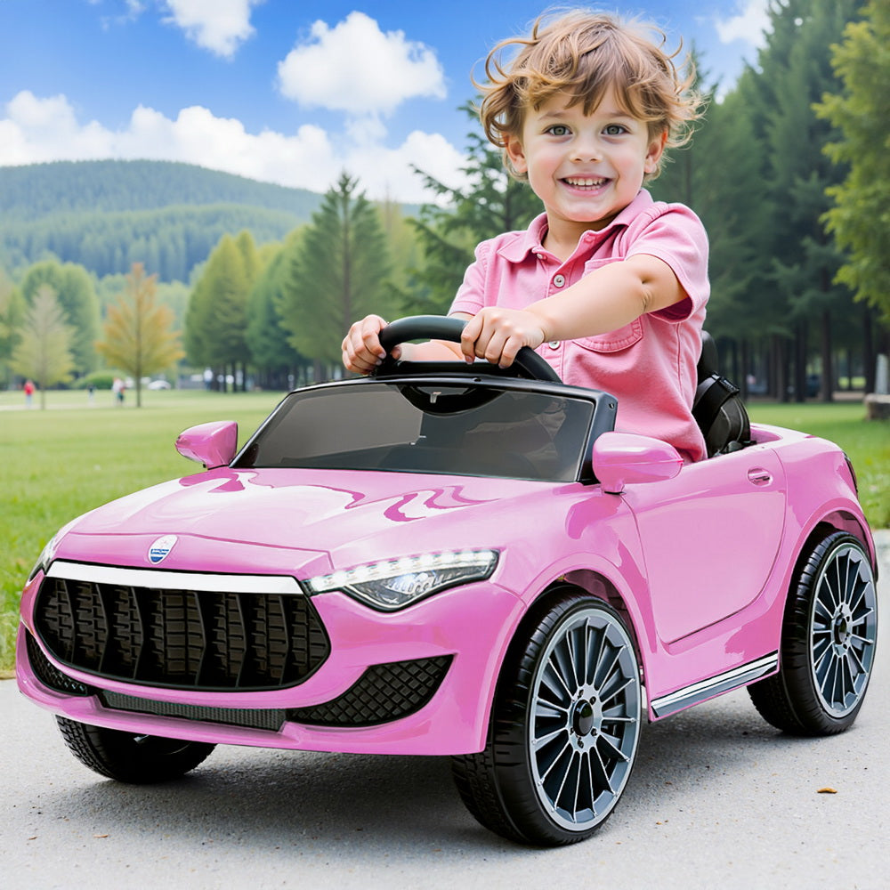 Rigo Kids Electric Ride On Car Maserati-inspried Toy Cars Remote 12V Pink