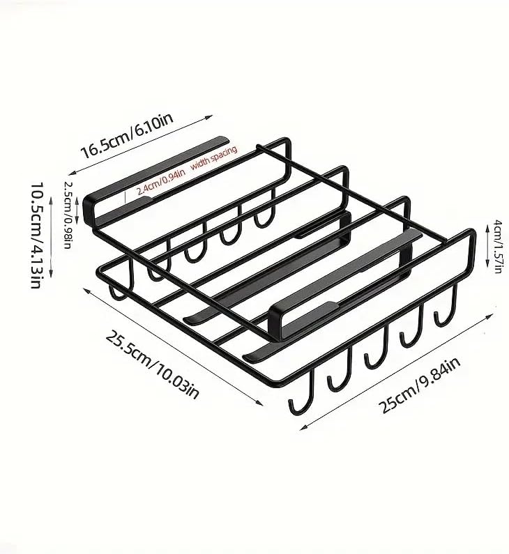 Multifunctional Under Cabinet Cutting Board Metal Holder Organiser