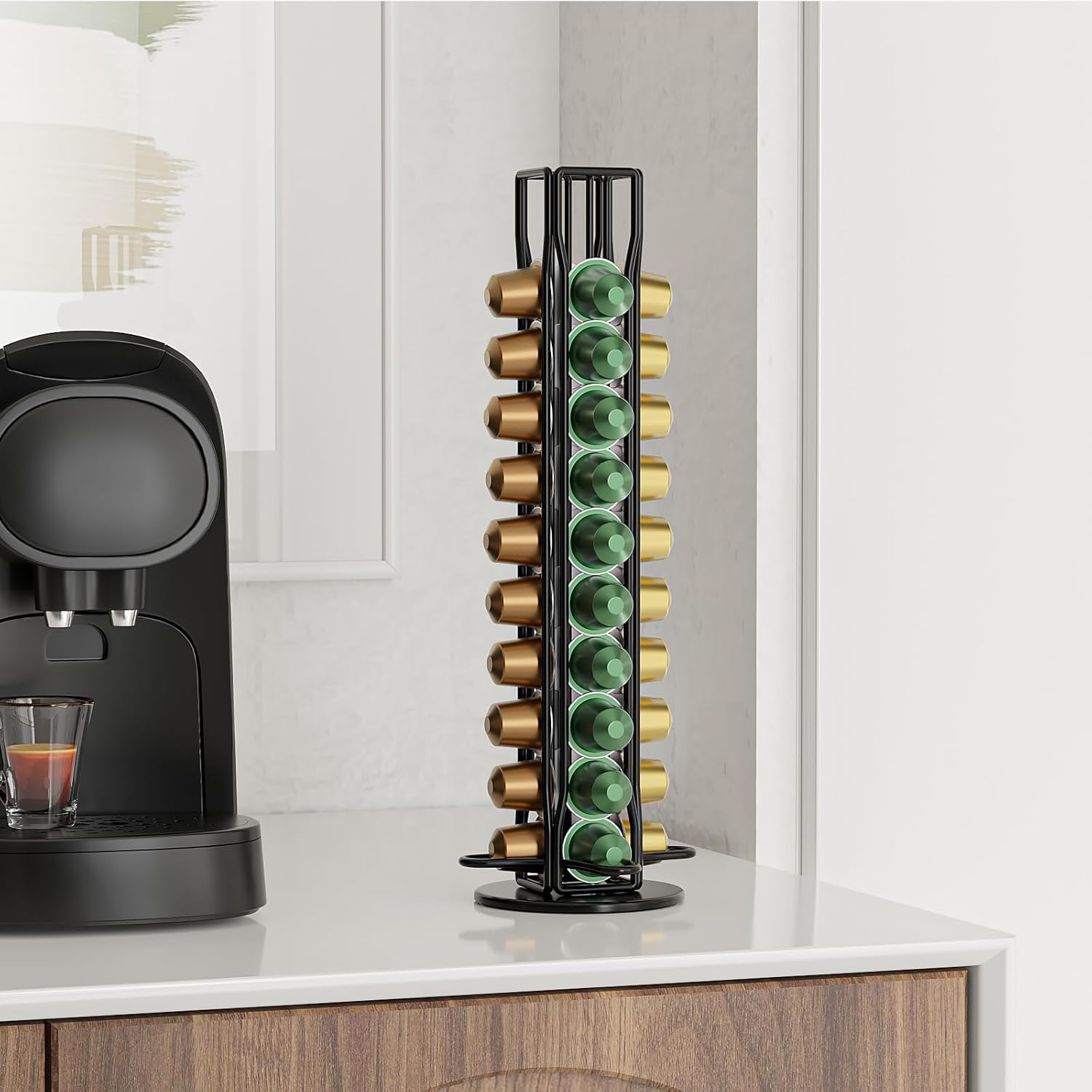 Coffee Pods Holder Storage Compatible with 40 Nespresso Pods