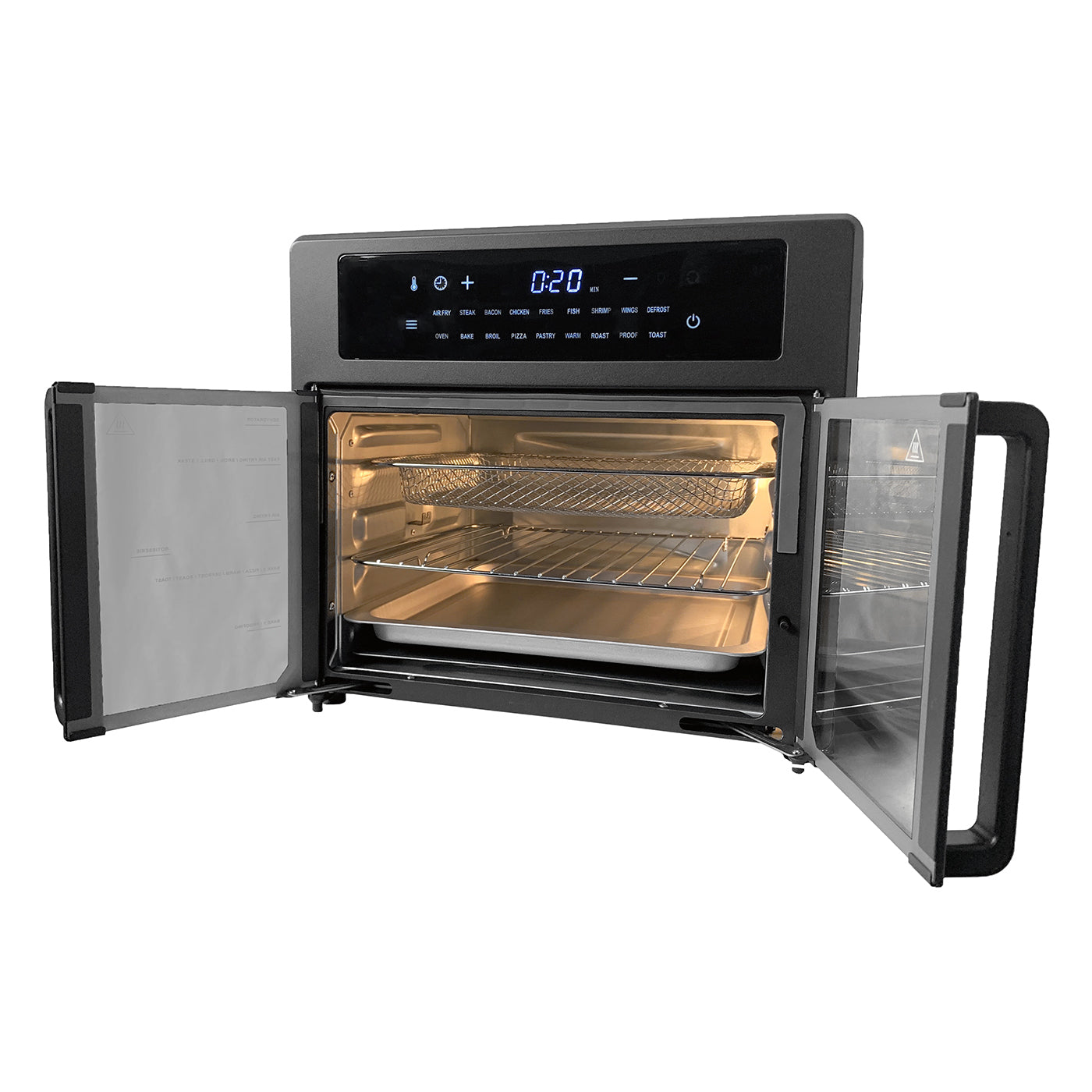 25L Air Fryer Convection Oven with 360 Cooking & French Doors