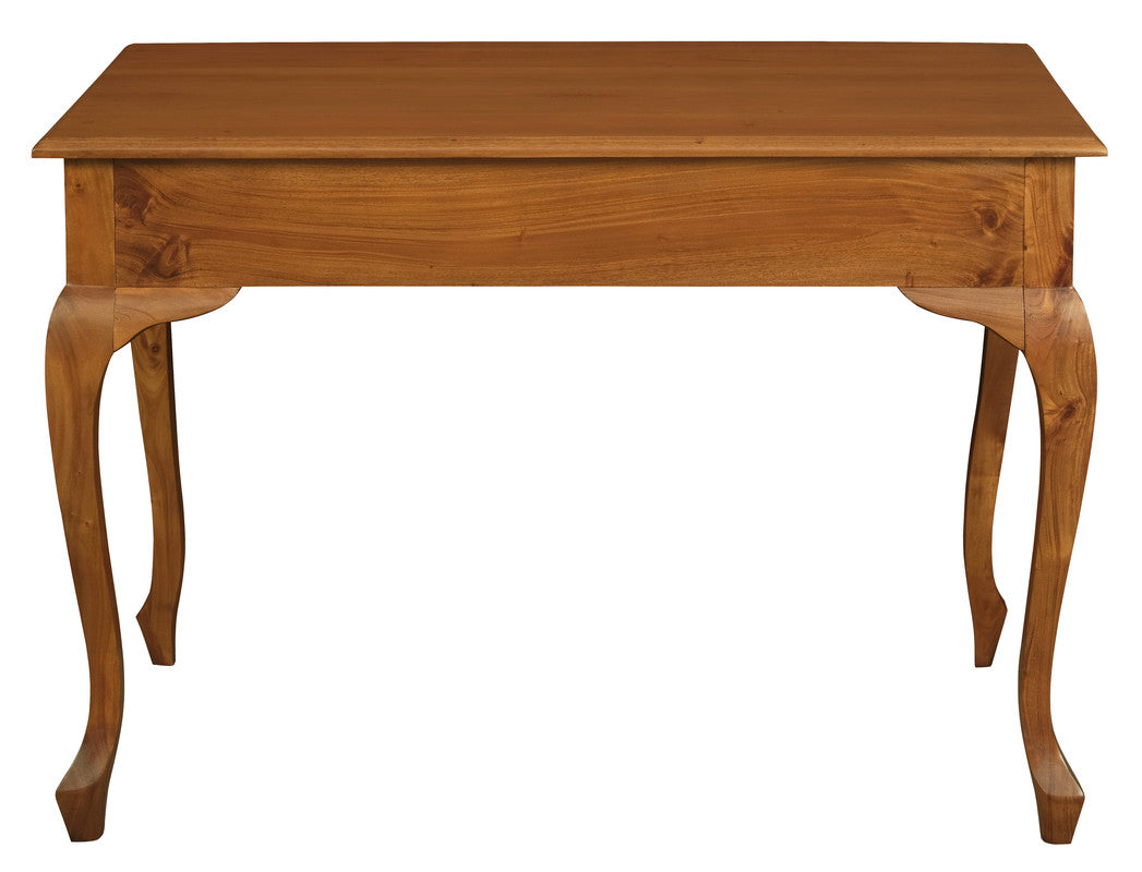 Queen Anne 2 Drawer Desk (Light Pecan)