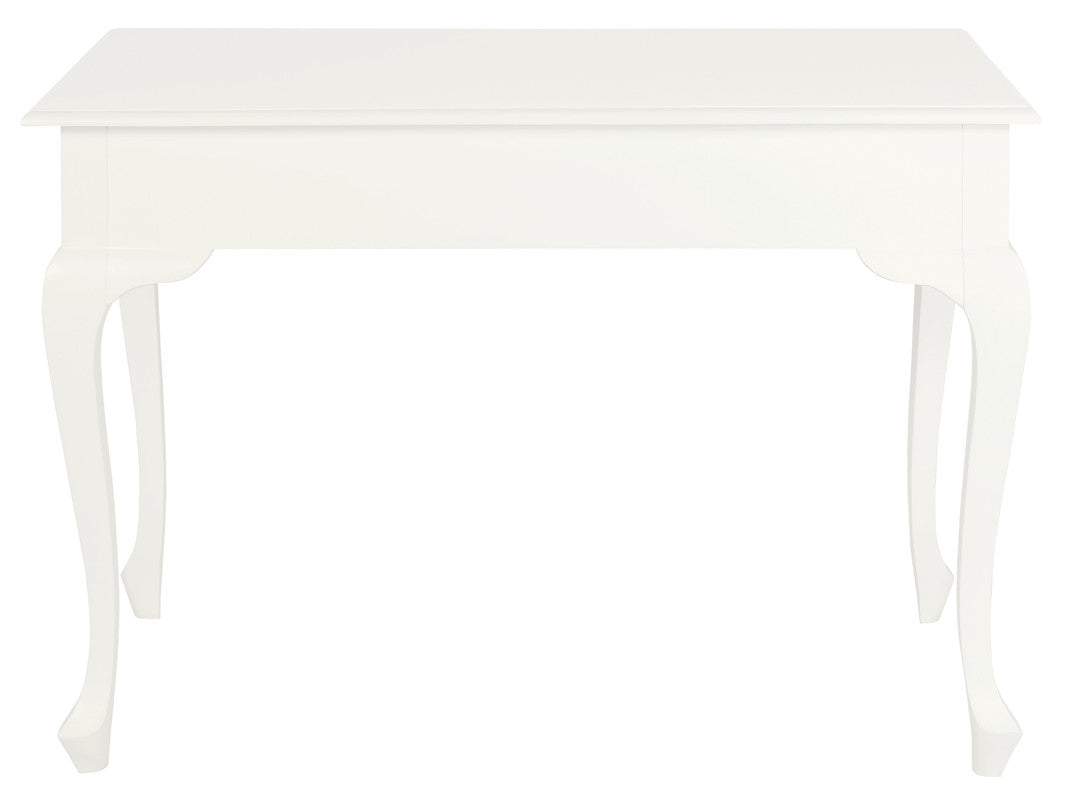 Queen Anne 2 Drawer Desk (White)