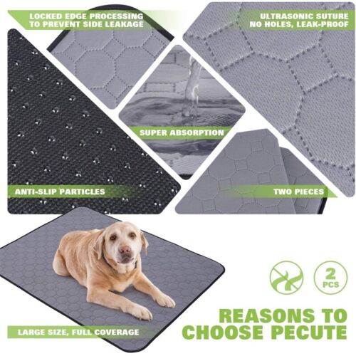 100X70cm Washable Pet Dog Pee Pad Reusable Cat Puppy Training Wee Absorbent Mat Pads Bed