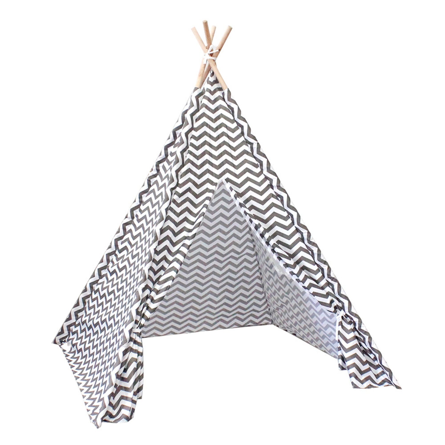 GOMINIMO Kids Teepee Tent with Side Window and Carry Case (Wave Stripe)