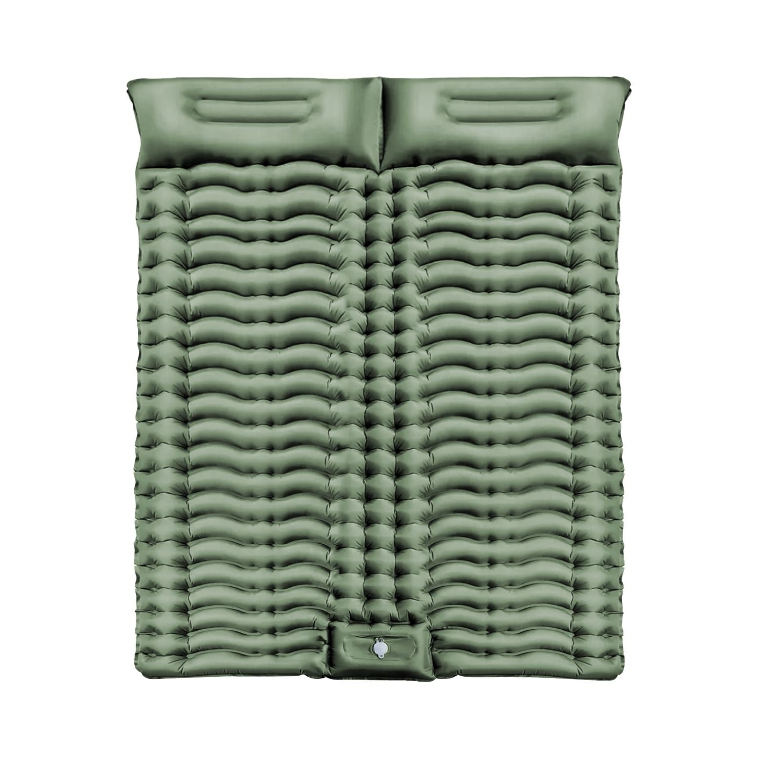 KILIROO Double Inflatable Camping Sleeping Pad with Pillow (Army Green) KR-ISP-102-HZ