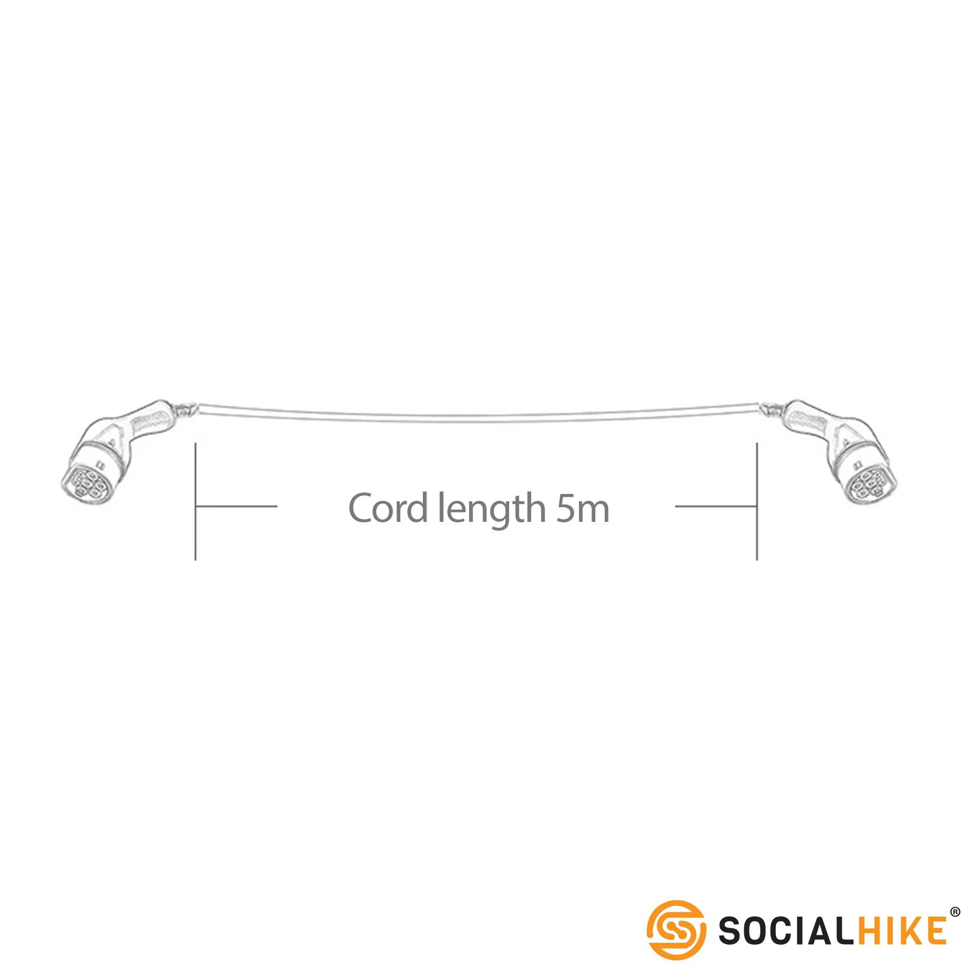 EV Charging Cable - Type 2 to Type 2 22KW 32A Phase 3 Mode 3 for Electric Car