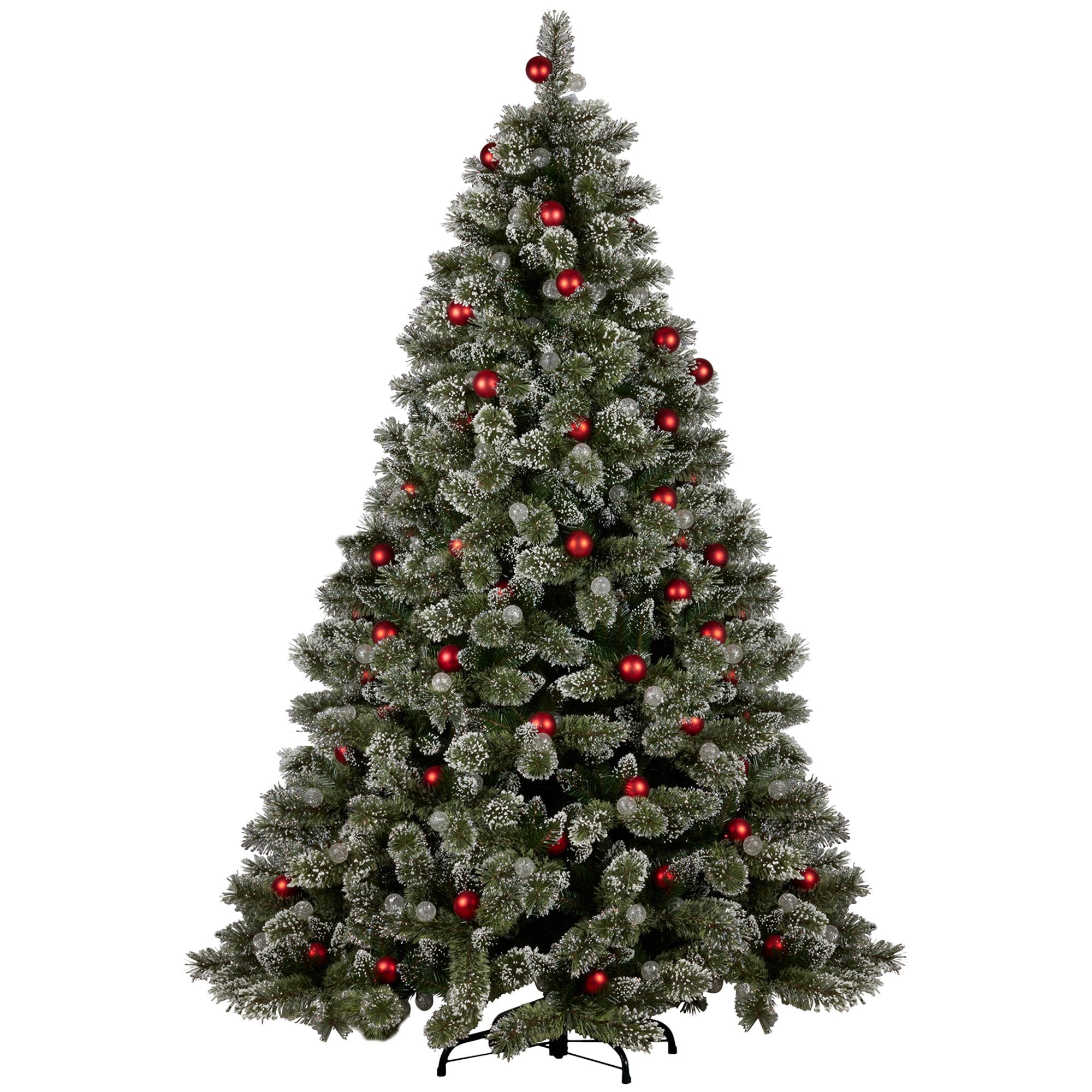 Swishmas Snowy Bristle 2.3m Multicolour Pre-Lit Christmas Tree with 1587 Tips