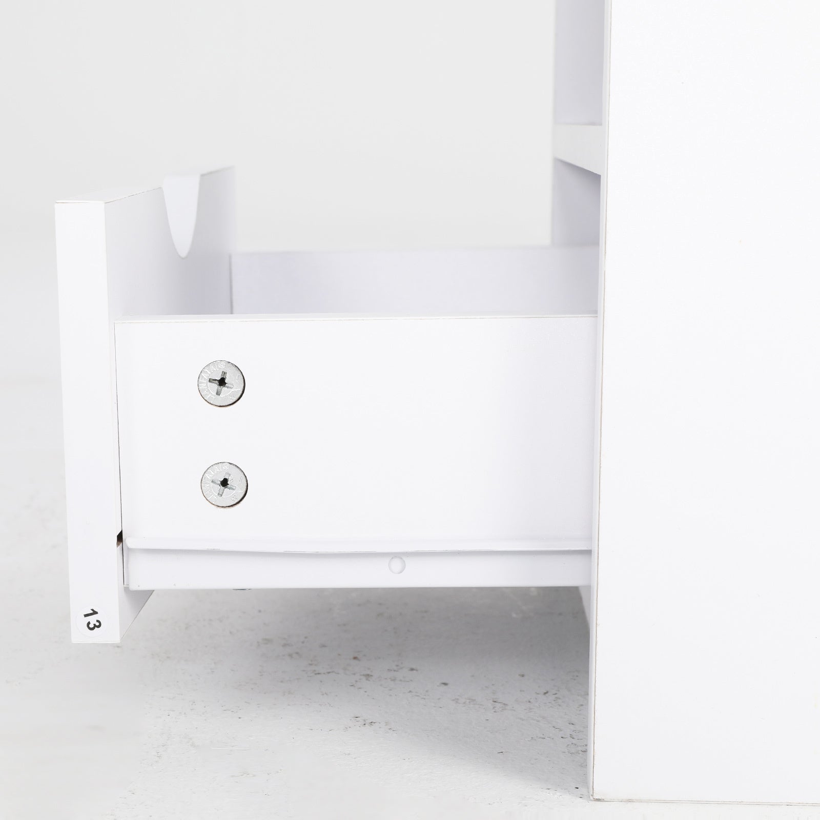 2X Bedside Table Side Storage Cabinet Nightstand Bedroom 1 Drawer 2 Shelf LARK WHITE