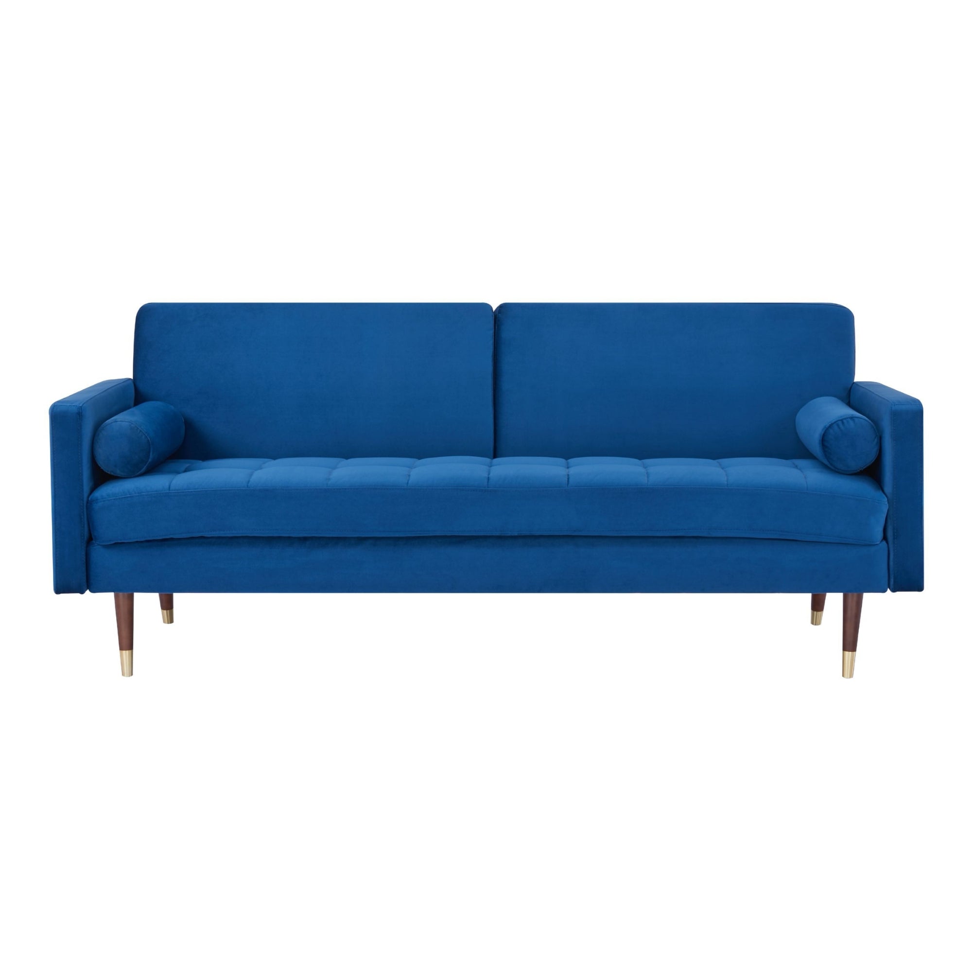 Livia 3 Seater Sofa Bed Fabric Uplholstered Lounge Couch - Dark Blue