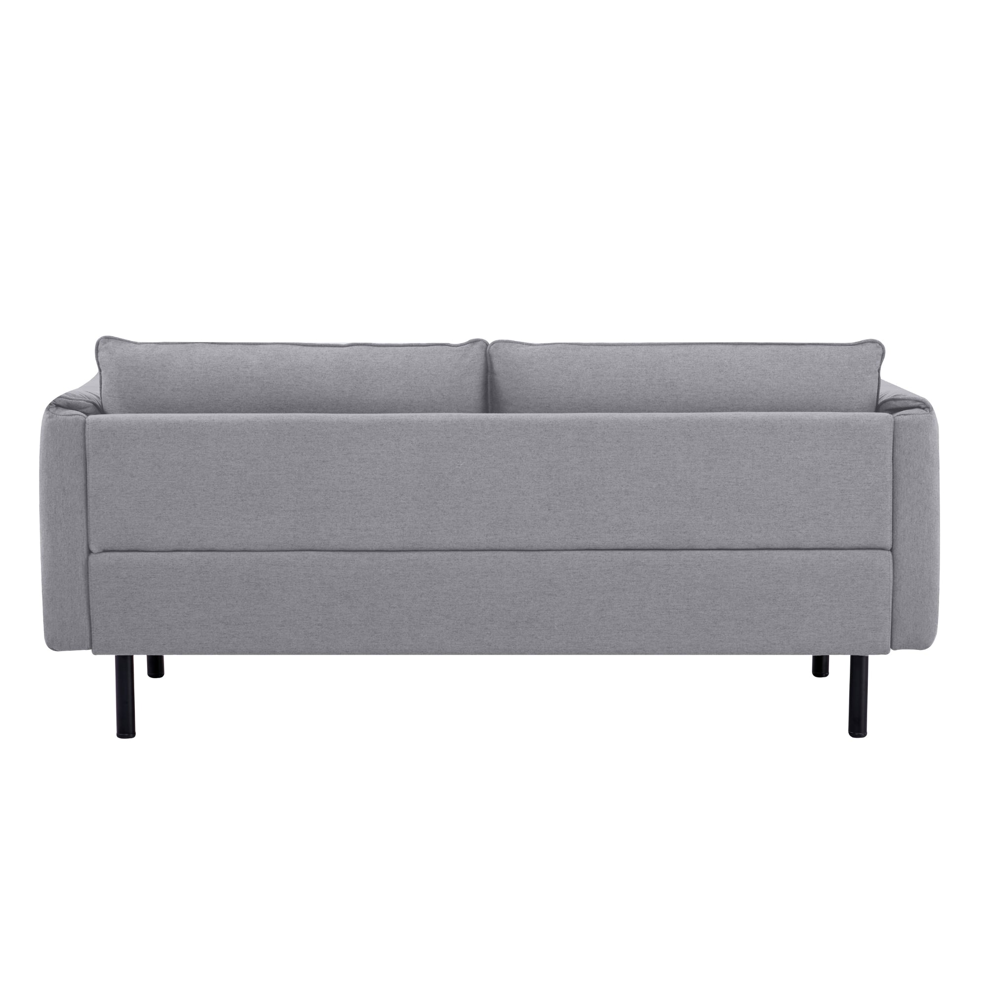 Channel 3 Seater Fabric Sofa Lounge Couch Grey