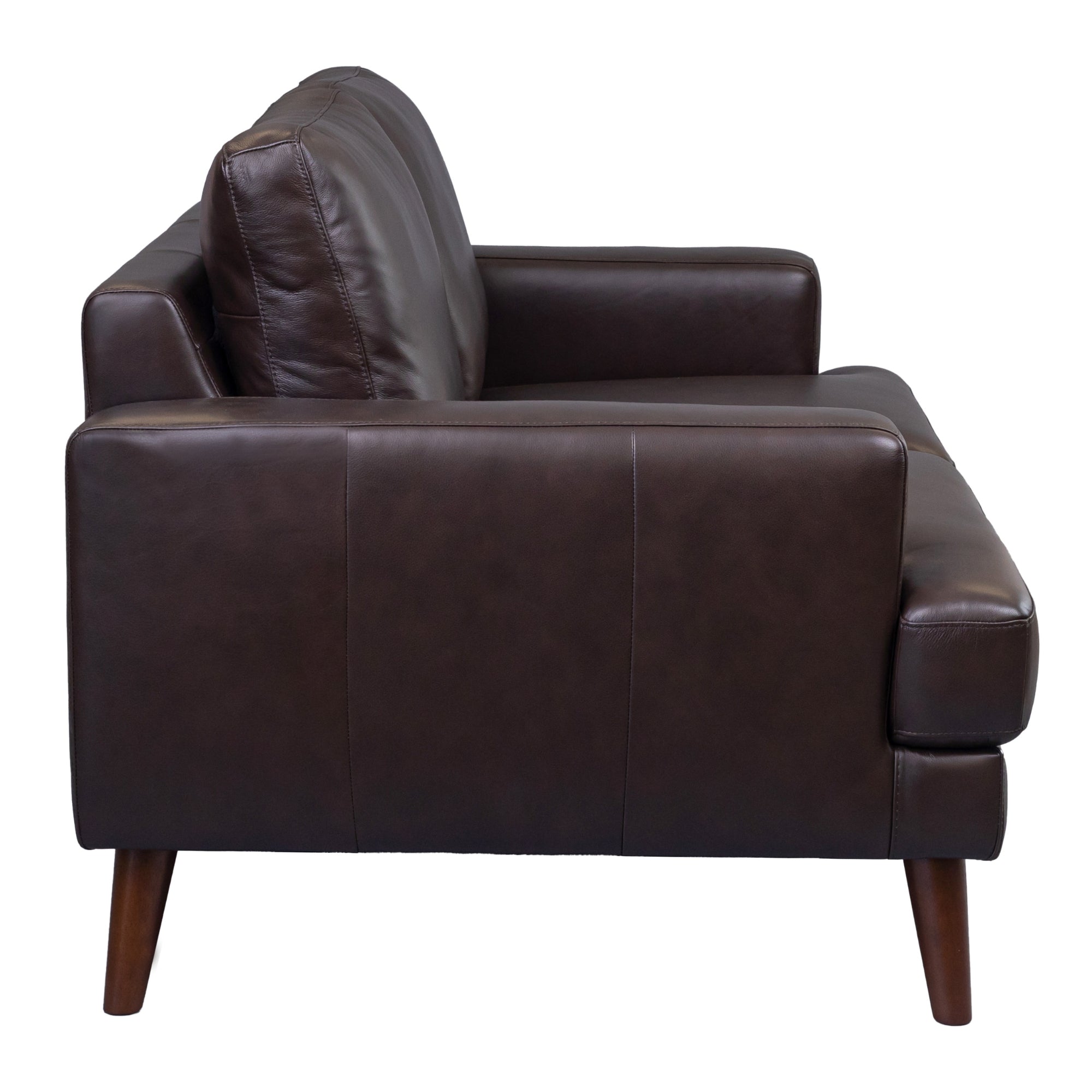 Matilda 2 + 3 Seater Sofa Leather Upholstered Lounge Set - Chocolate