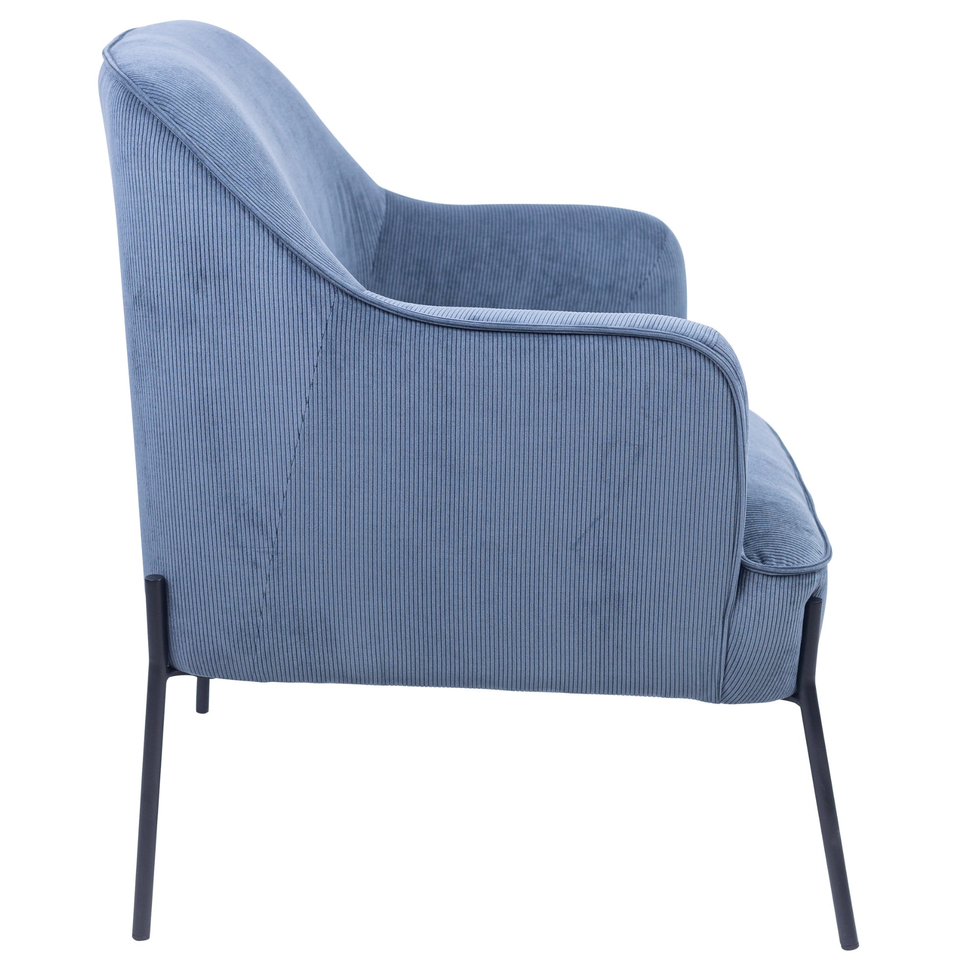 Leah Fabric Armchair Occasional Accent Arm Chair Blue