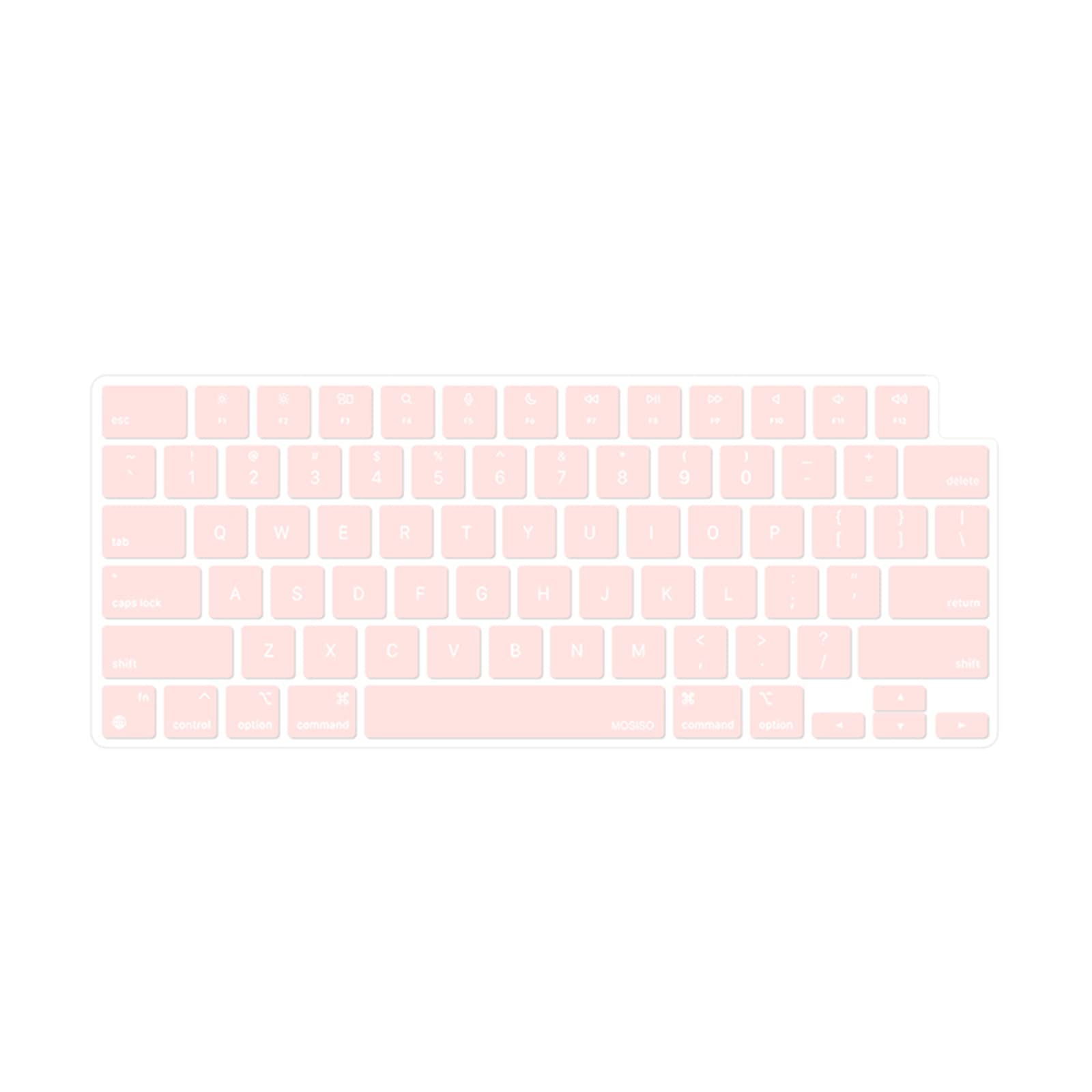 Keyboard Cover Skin For MacBook Air Pro 13 13.6 14 15.3 16 A2442 A2779 A2485 A2780 A2681 A2941 M1 M2 2021 to 2023 Pink