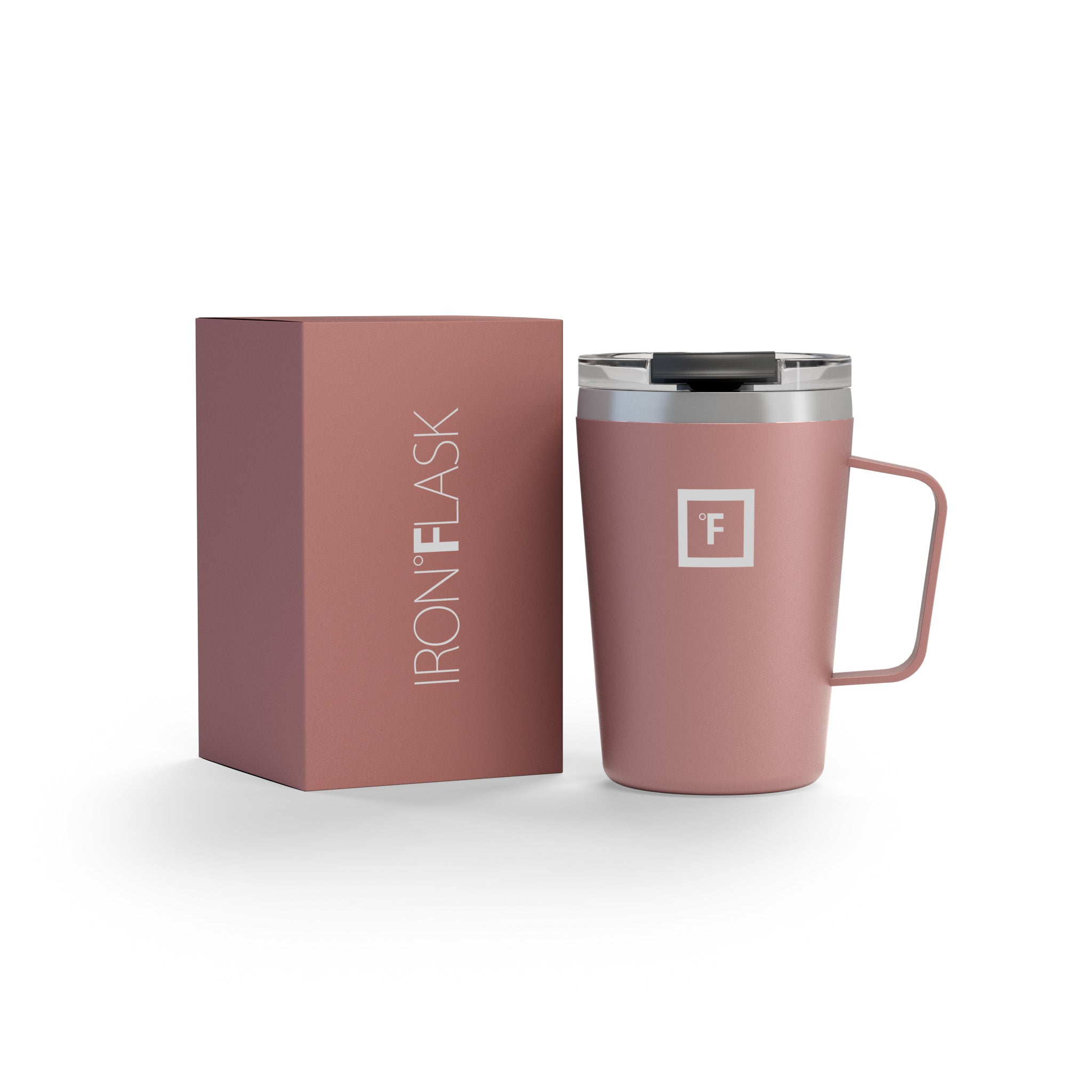 Iron Flask Grip Coffee Mug, Rose Gold - 12oz/350ml