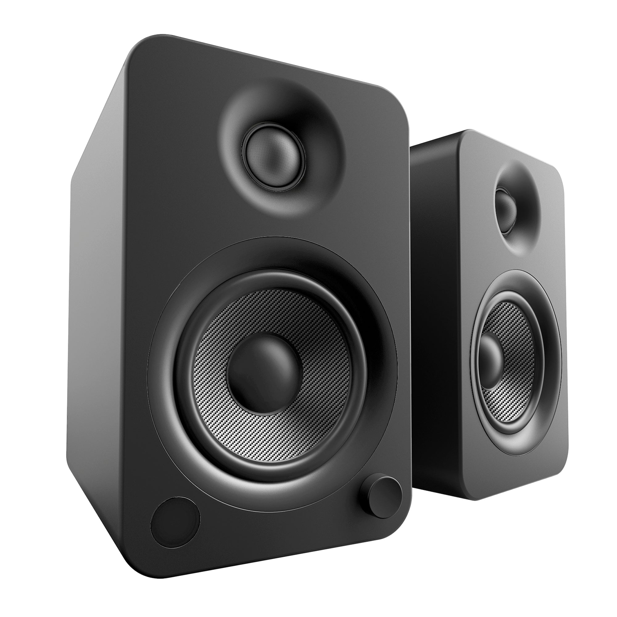 Kanto YU4 140W Powered Bookshelf Speakers with Bluetooth® and Phono Preamp - Pair, Matte Black