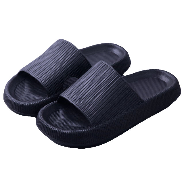 Pillow Slides Sandals Non-Slip Ultra Soft Slippers Cloud Shower EVA Home Shoes, Navy, 36/37