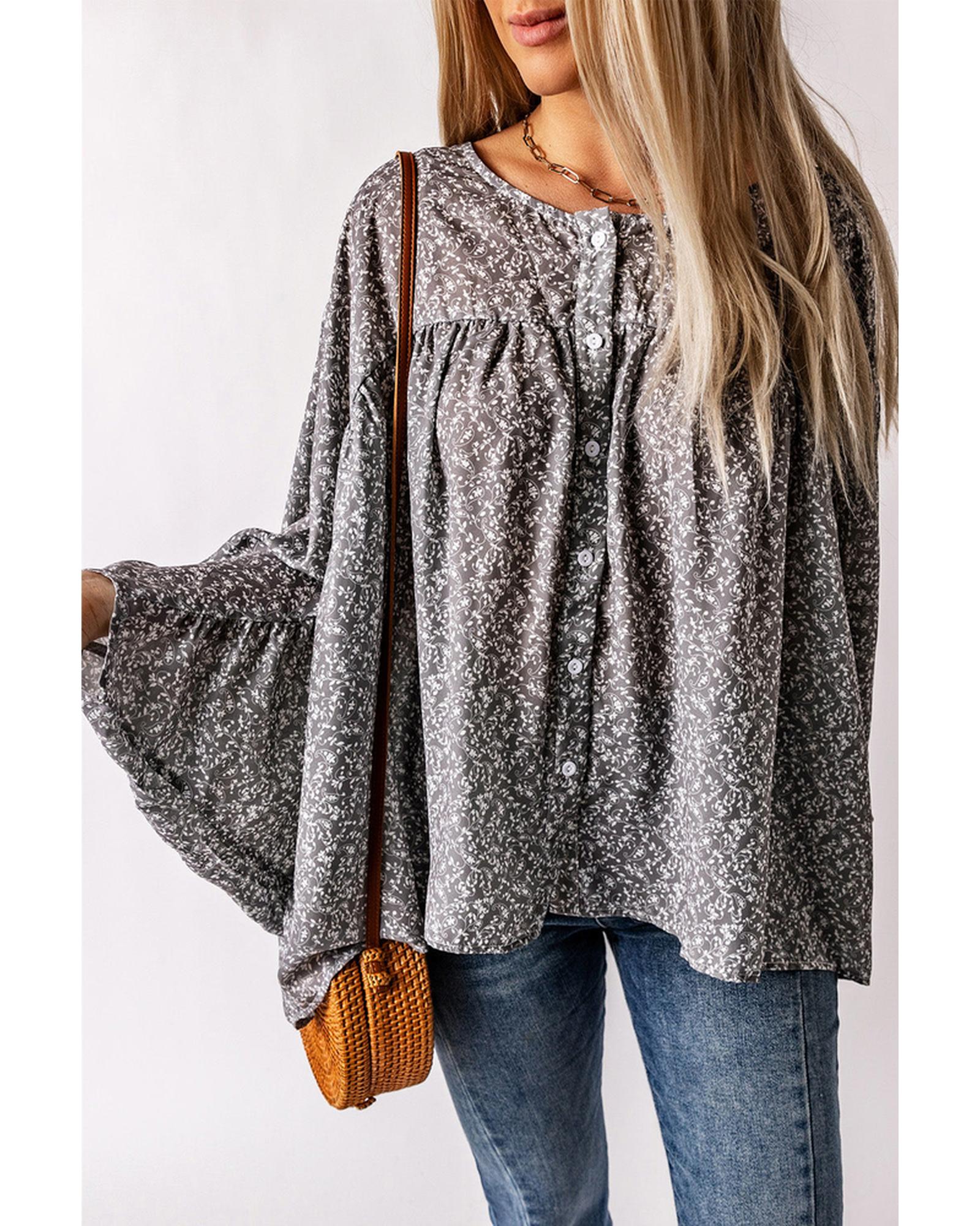 Azura Exchange Kimono Sleeve Ruched Blouse - XL