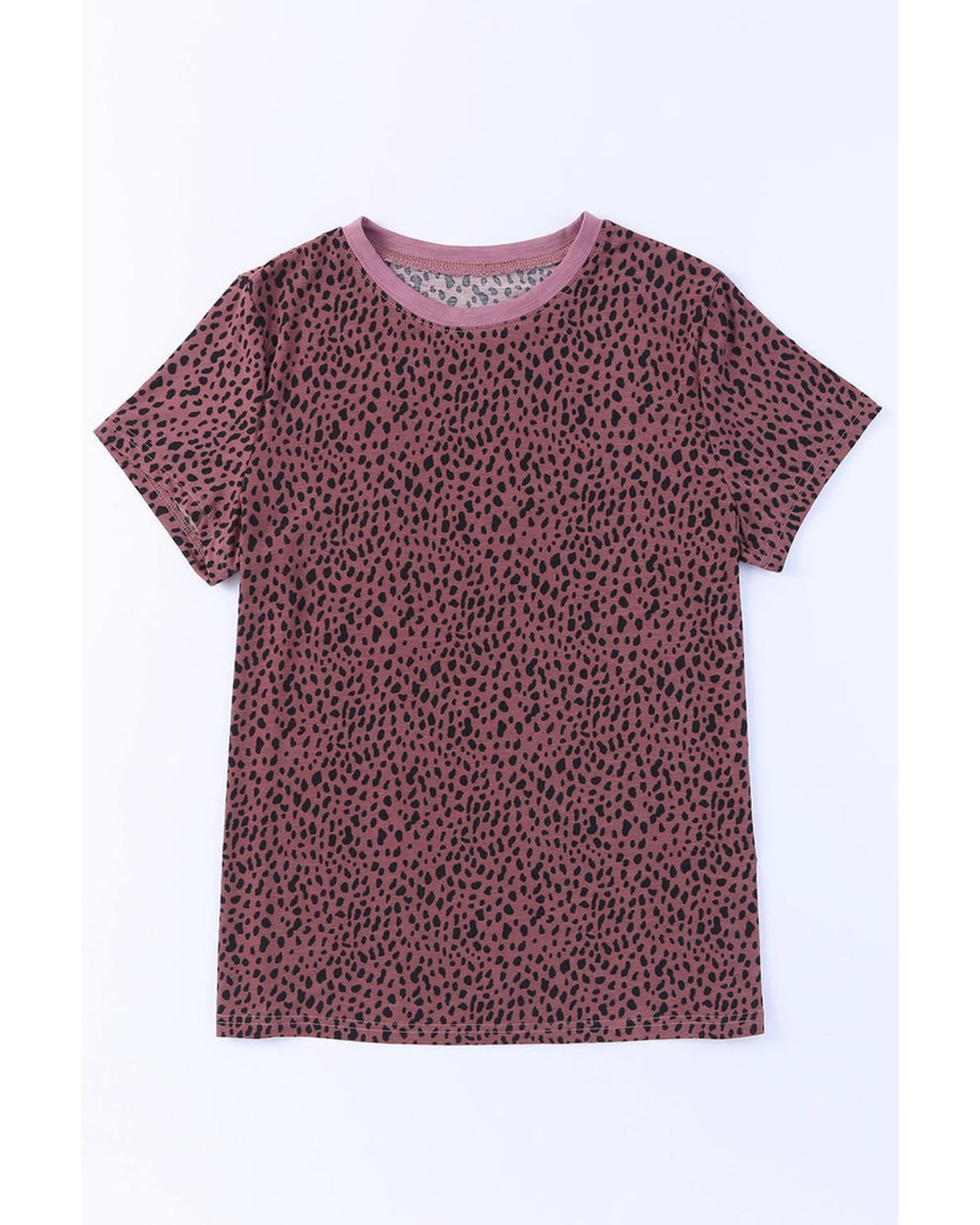 Azura Exchange Cheetah Print Short Sleeve T-Shirt - M