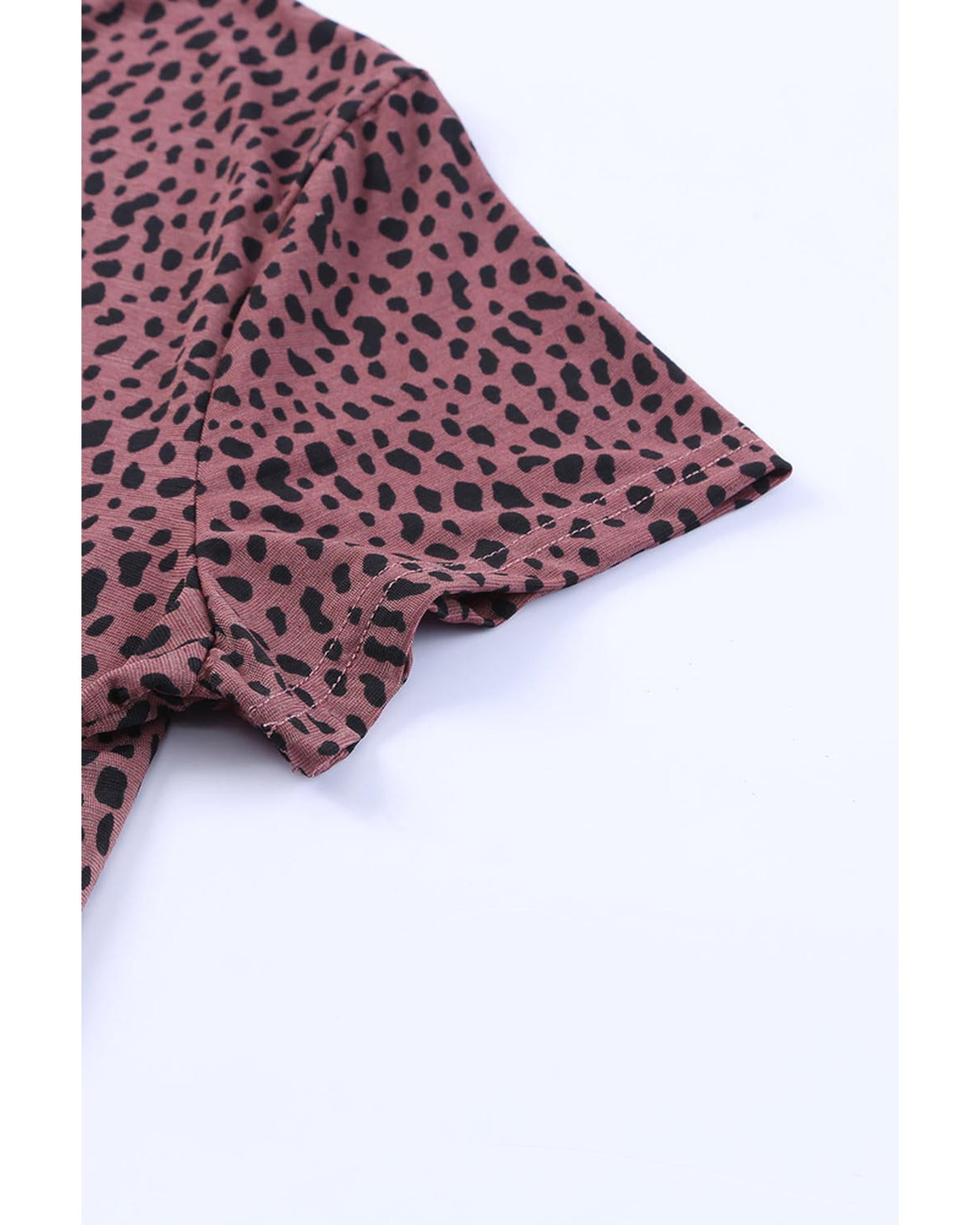 Azura Exchange Cheetah Print Short Sleeve T-Shirt - M