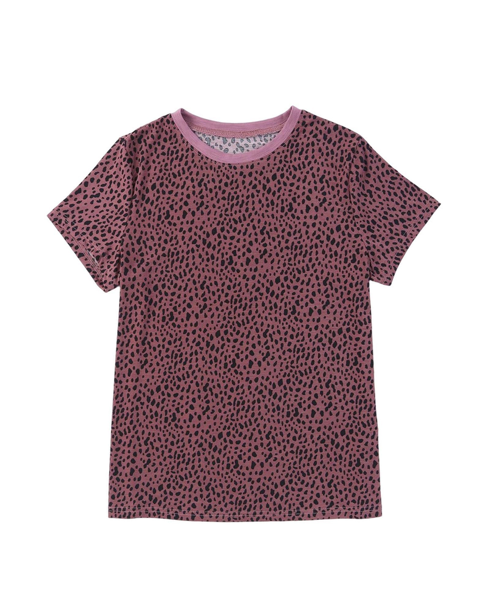 Azura Exchange Cheetah Print Short Sleeve T-Shirt - M