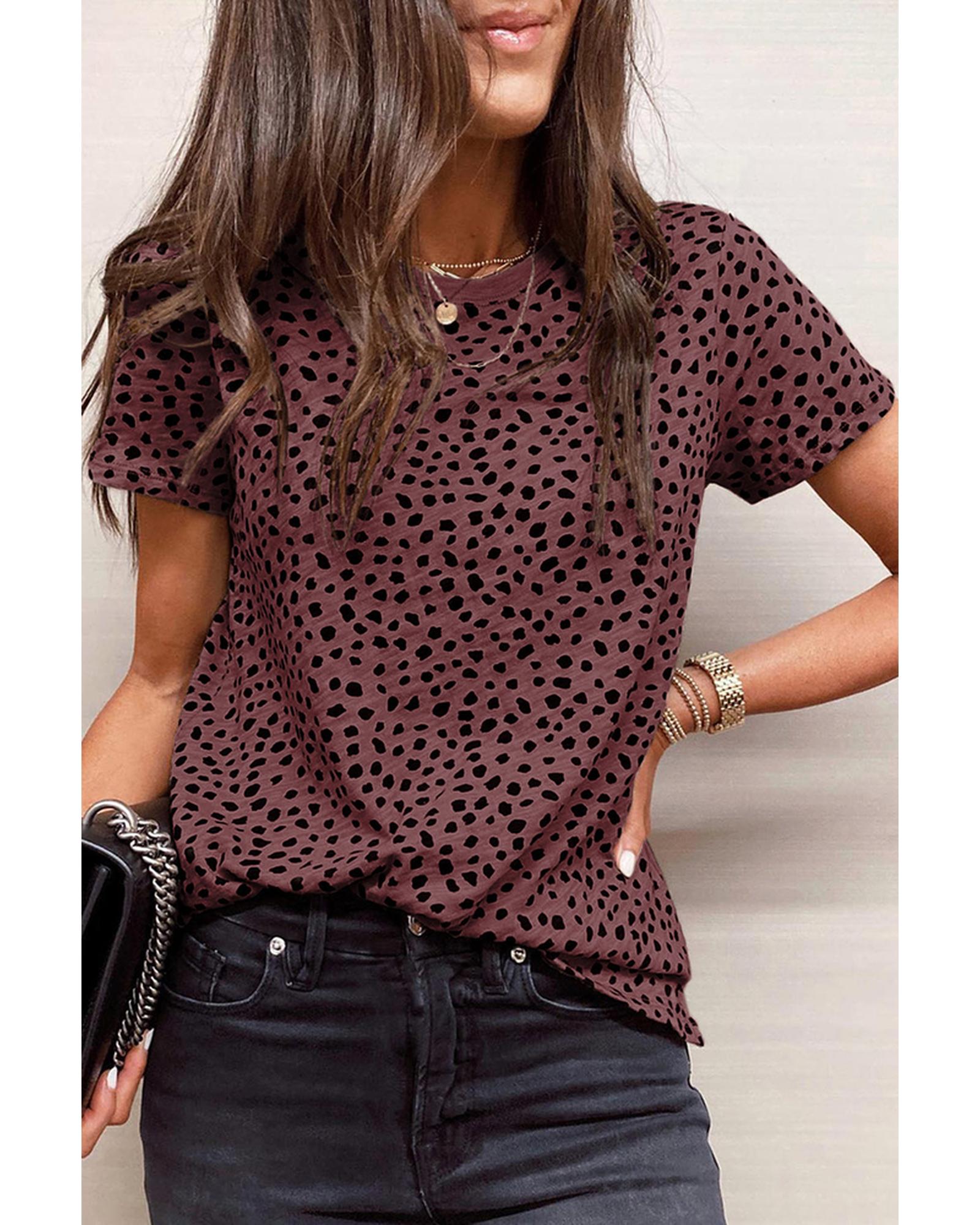 Azura Exchange Cheetah Print Short Sleeve T-Shirt - XL