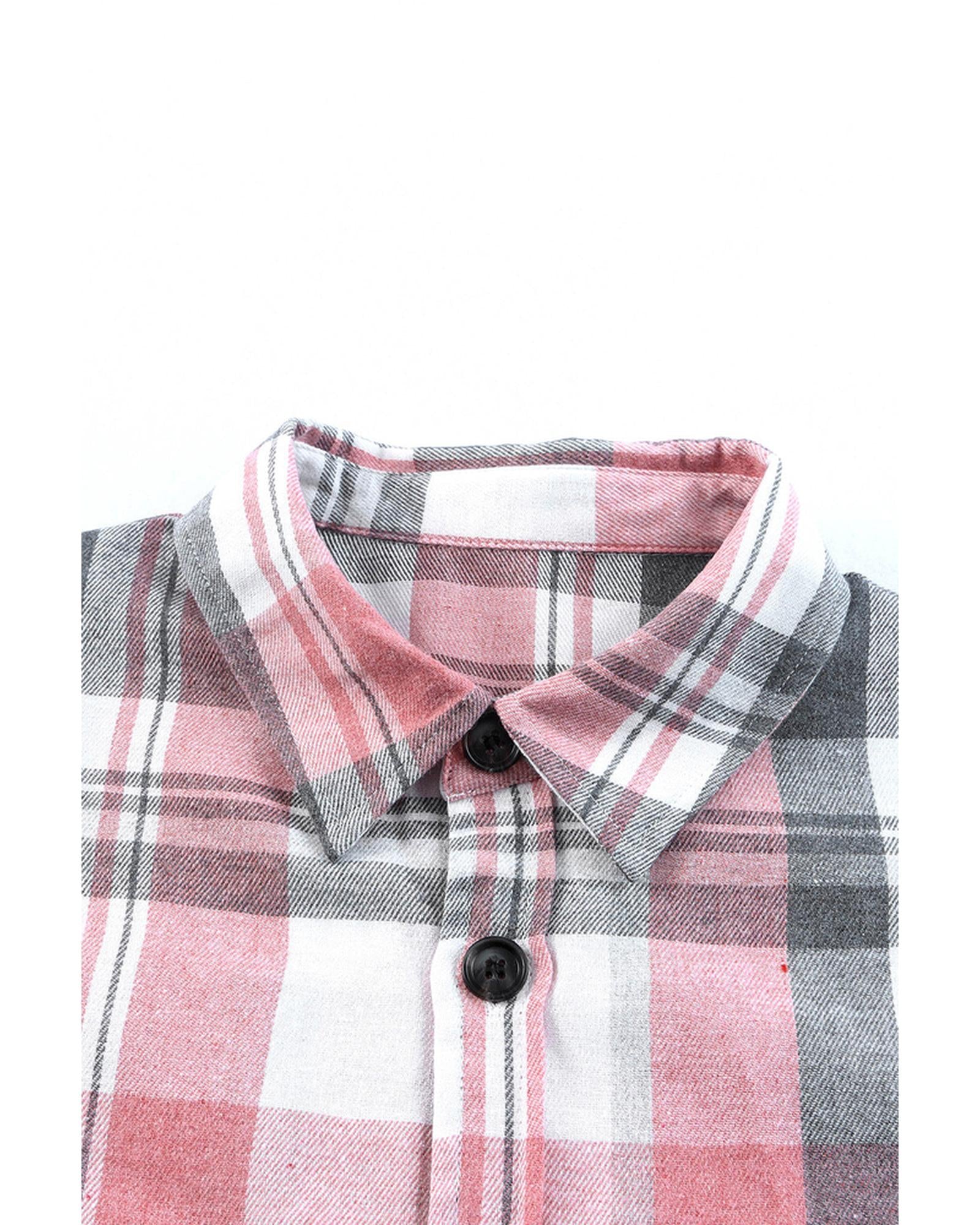 Azura Exchange Button Up Plaid Shirt - L