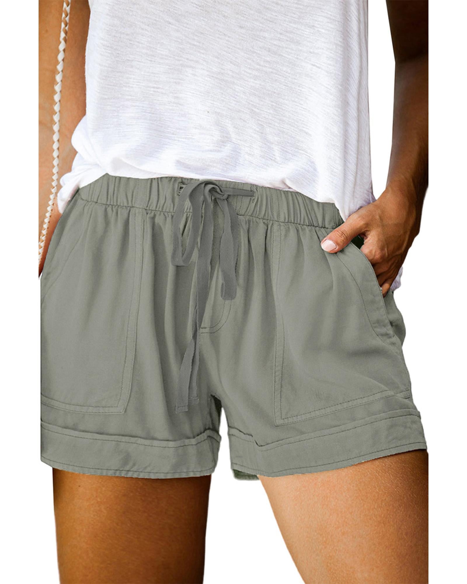 Azura Exchange Elastic Waist Drawstring Pocket Shorts - 5X