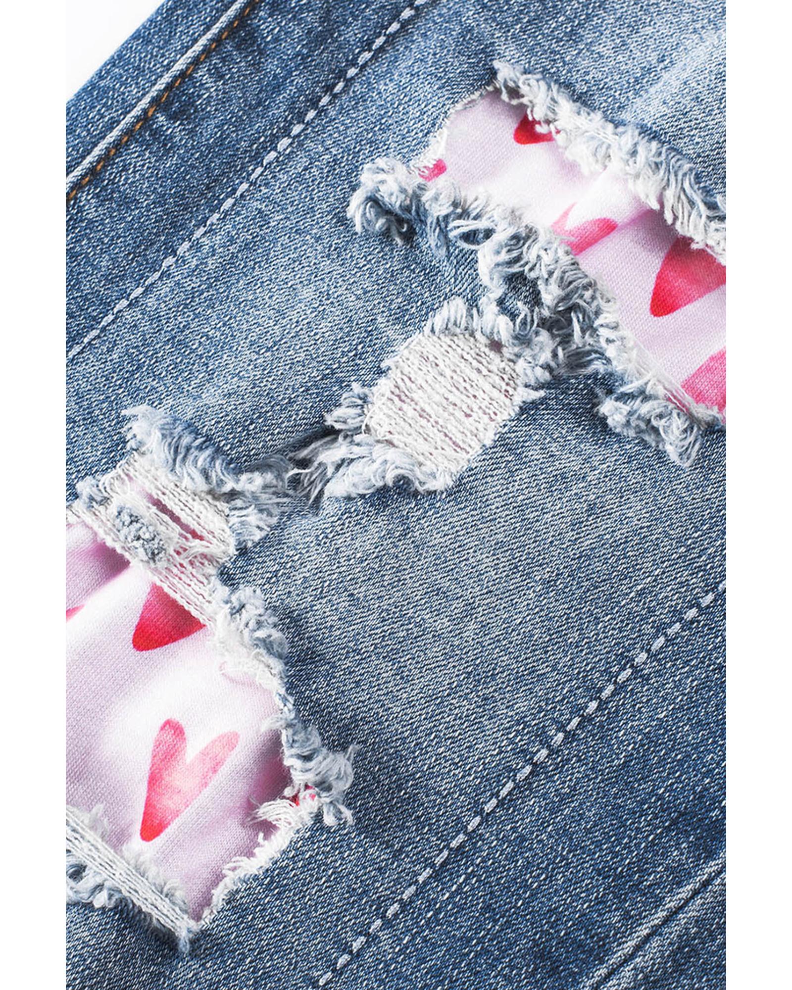 Azura Exchange Heart Patchwork Jeans - 16 US