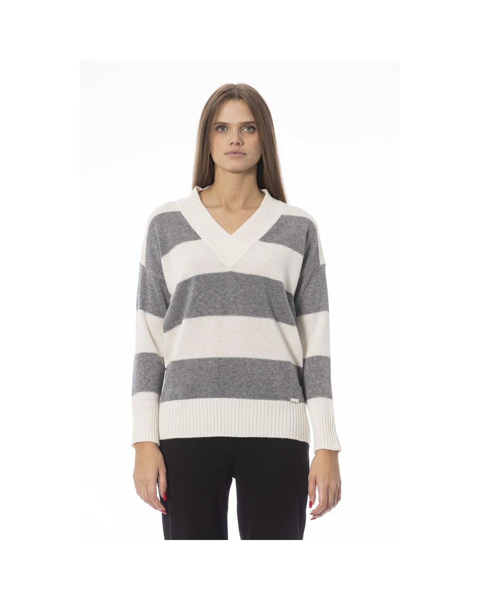Baldinini Trend Women's Gray Wool Sweater - M