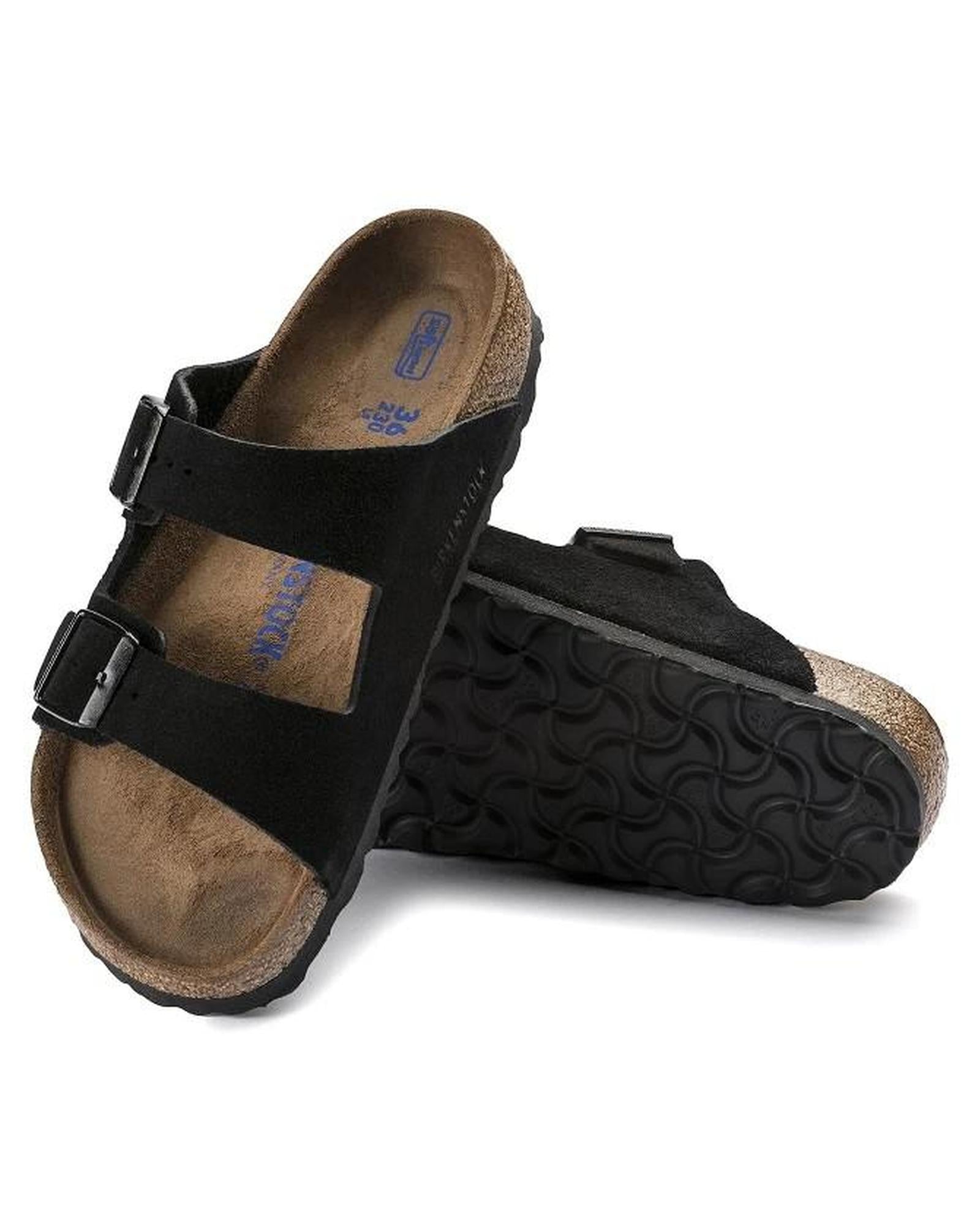 Birkenstock Adjustable Strap Cork Sandals with Deep Heel Cup & Arch Support in Black - 36 EU