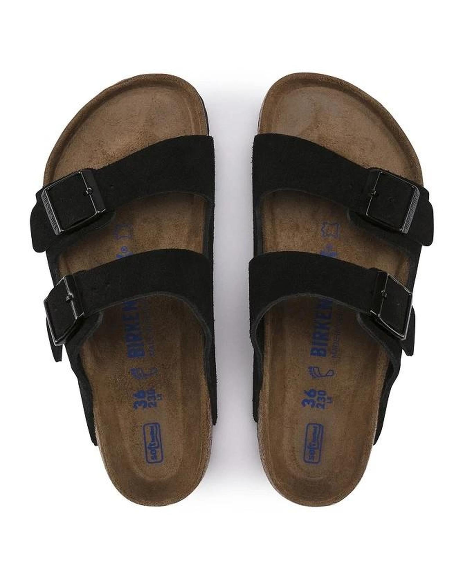 Birkenstock Adjustable Strap Cork Sandals with Deep Heel Cup & Arch Support in Black - 36 EU