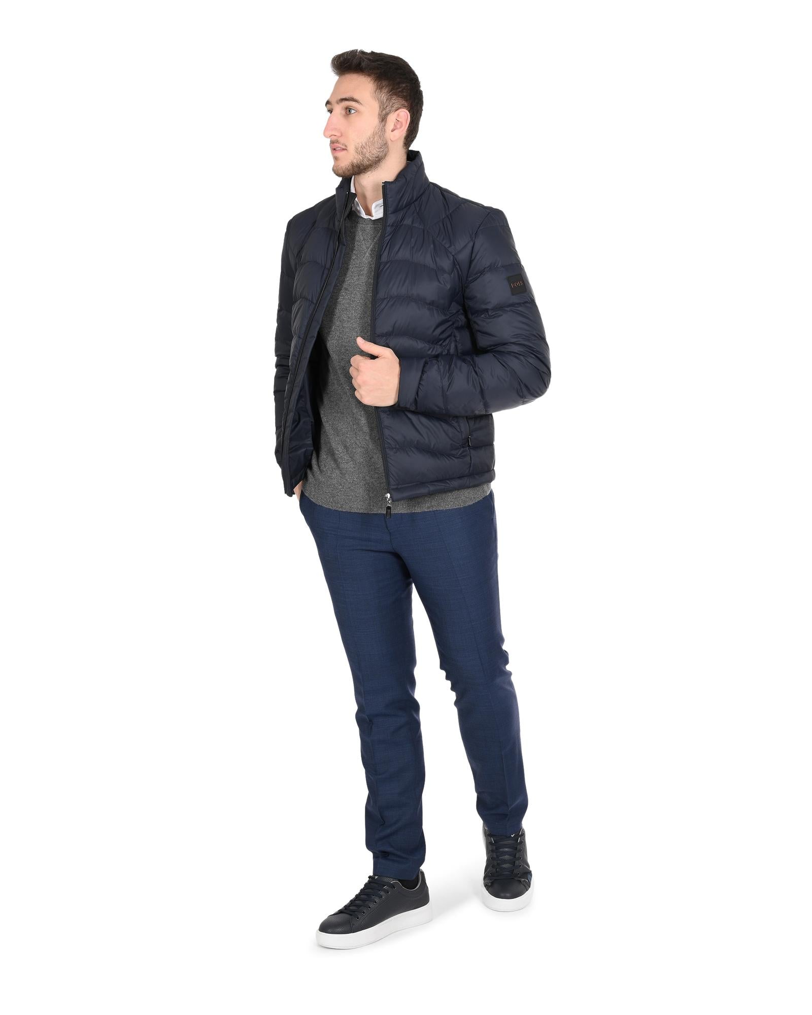 Hugo Boss Men's Dark Blue Polyamide Outerwear in Dark blue - S