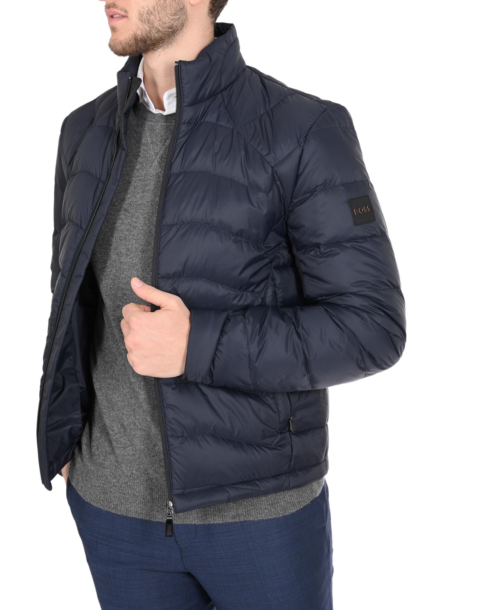 Hugo Boss Men's Dark Blue Polyamide Outerwear in Dark blue - L