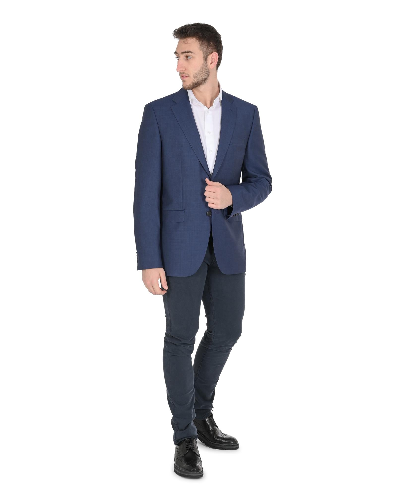 Hugo Boss Men's Dark Blue Wool Jacket in Dark blue - 26