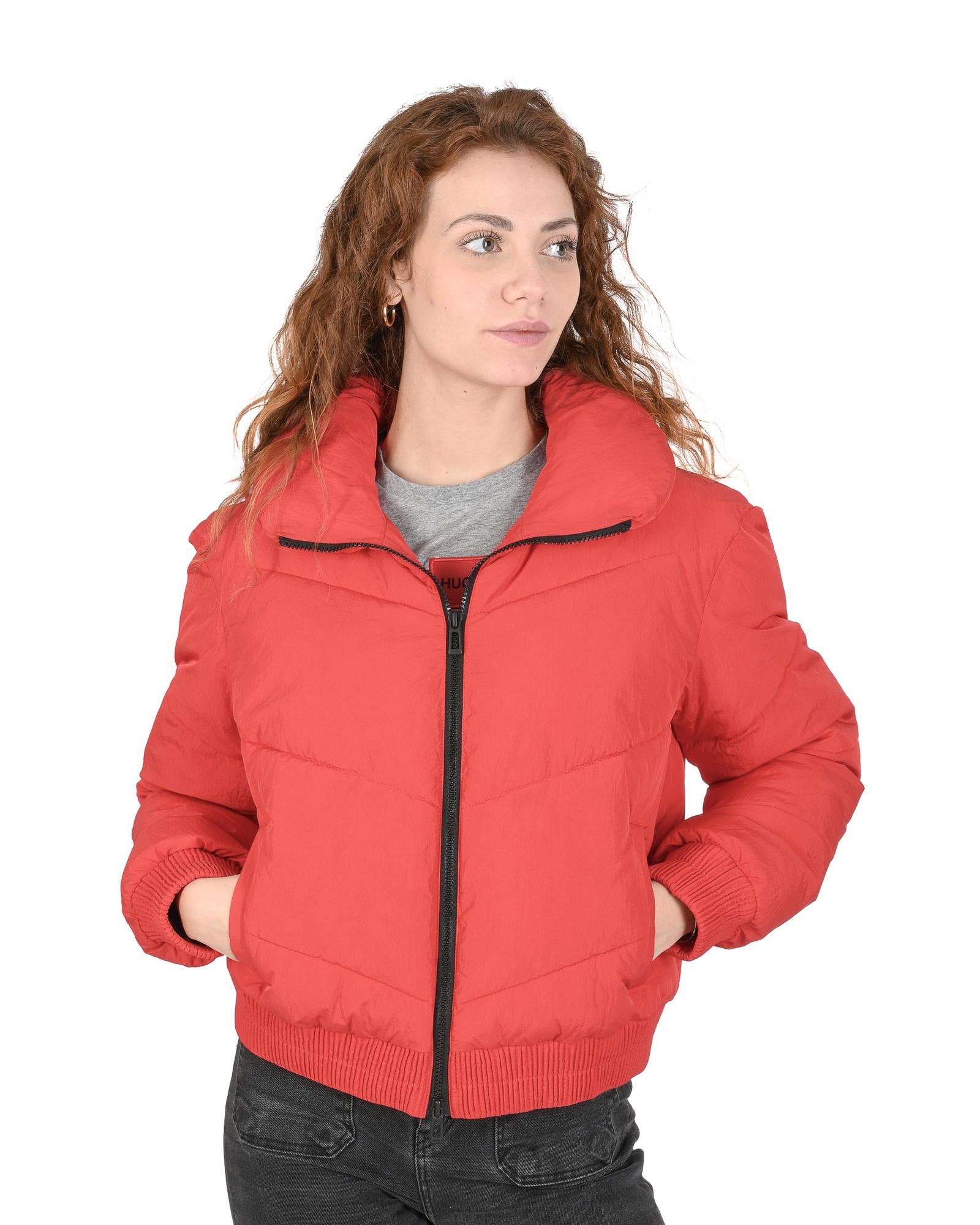 Hugo Boss Women's Red Polyamide Jacket in Red - L