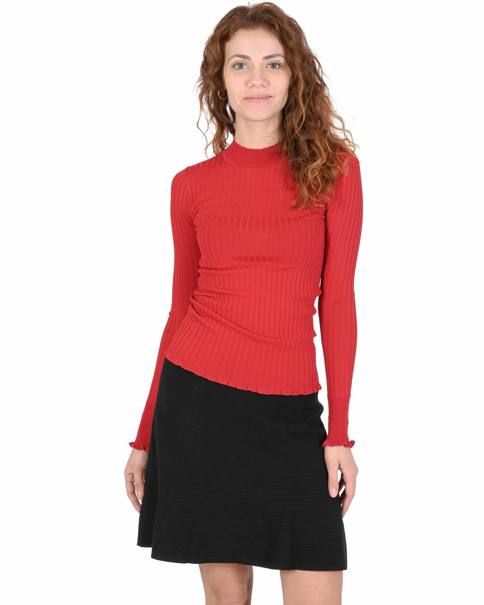 Hugo Boss Women's Red Viscose Blend Sweater in Red - M