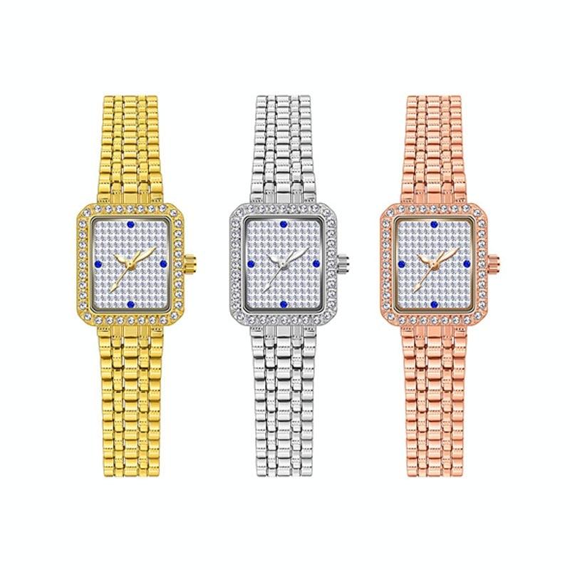 Stylish Diamond Women Alloy Watch Available - Gold