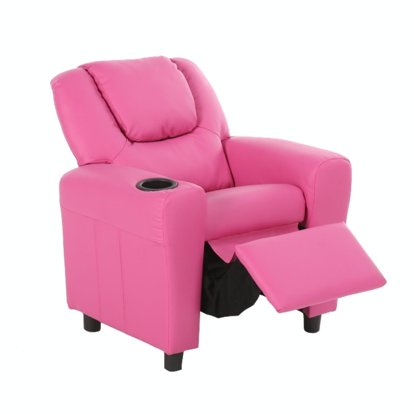 Set of 4 Oliver Kids Recliner Chair Sofa Children Lounge Couch PU Armchair Pink