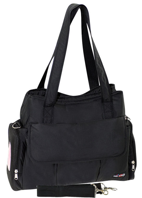 FIB Baby Nappy Bag Diaper Maternity Milk Mummy Changing Travel Tote - Black