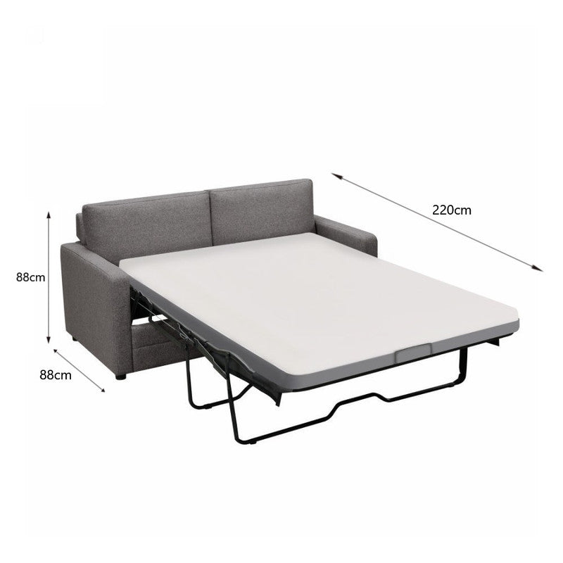 RAY 2 Seater Sofa bed with Separate Foam Mattress- Dark grey